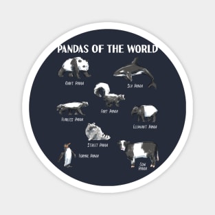 Funny Animals Panda of the World Pun Names for Kids, Men and Women Magnet